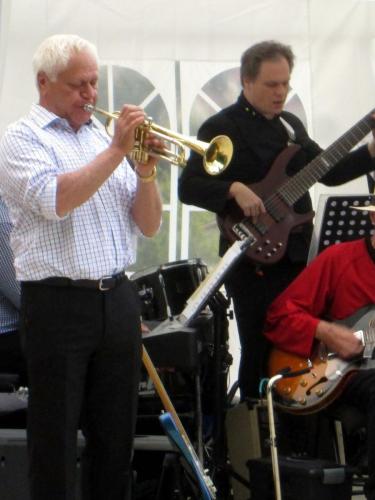 Groom and father of the groom playing together